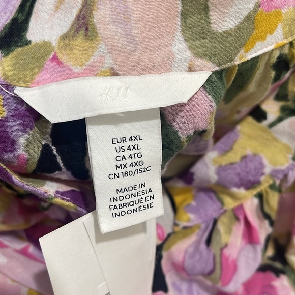 H&M Tie-belt Crêped Dress 4X - Picture 8 of 11